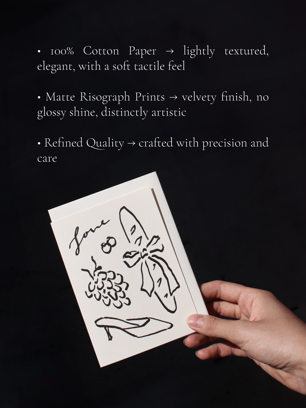 L'Atelier Samedi - Folded card 'hello world' Beige Envelope (Risograph)