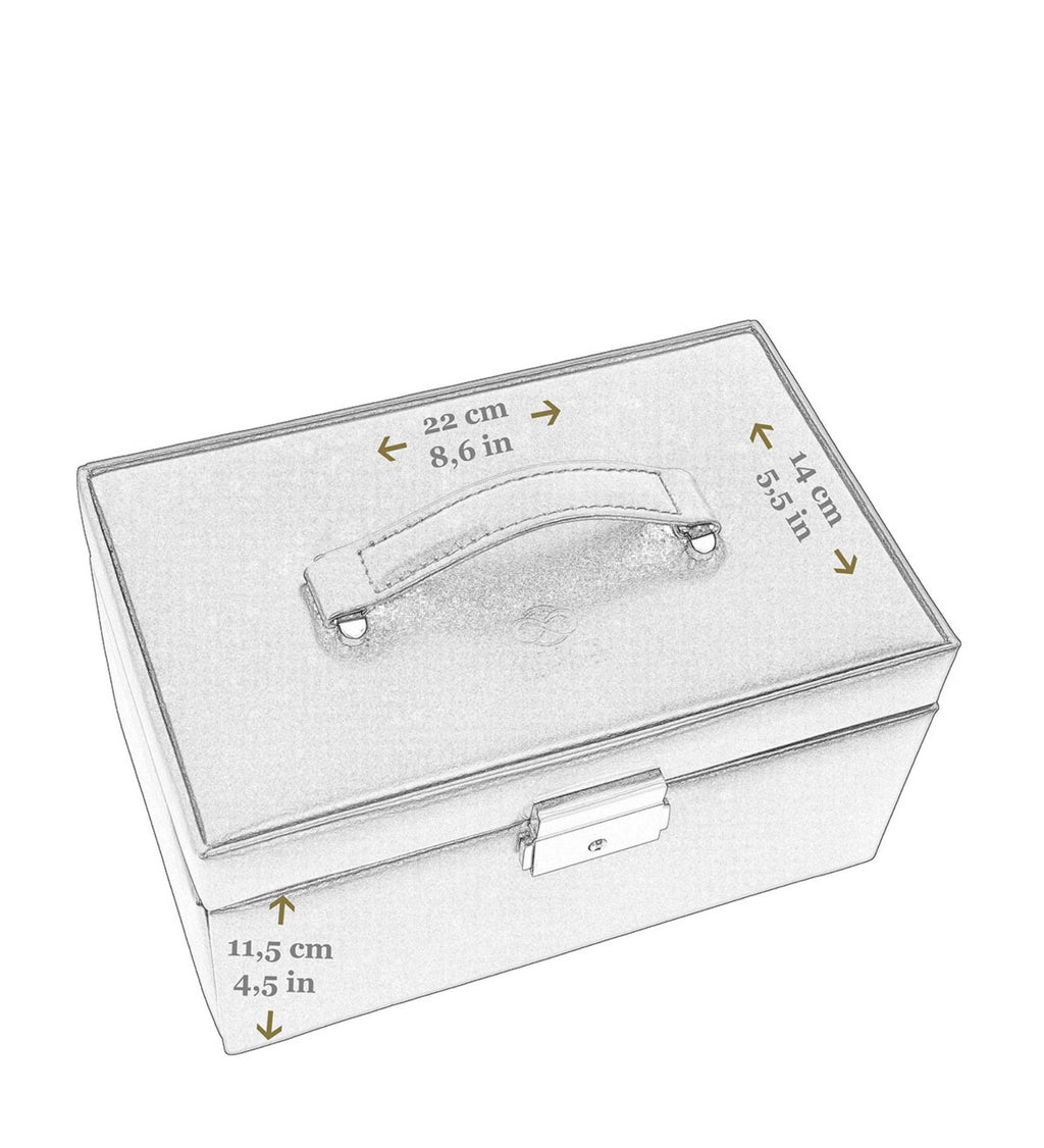 Time Resistance - Leather Jewelry Box for Women - Beloved: Black