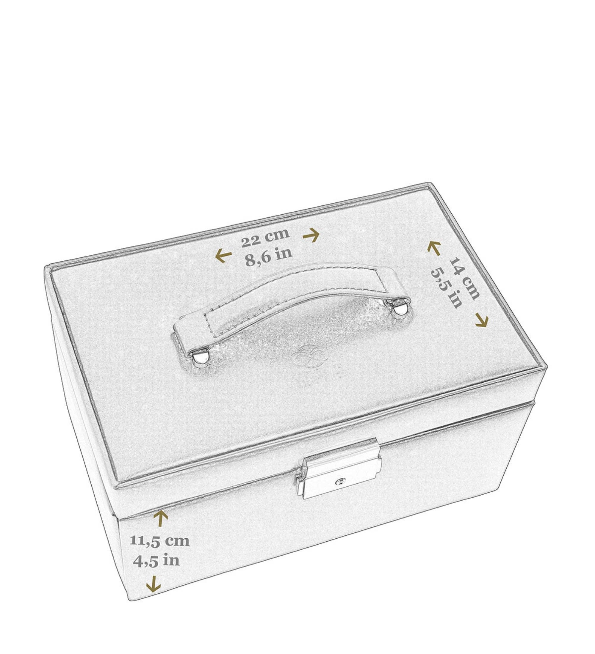 Time Resistance - Leather Jewelry Box for Women - Beloved: Black