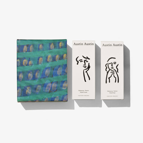Austin Austin - 100% ORGANIKUS - Palmarosa & Vetiver - Szappan és kézkrém ajándék szett