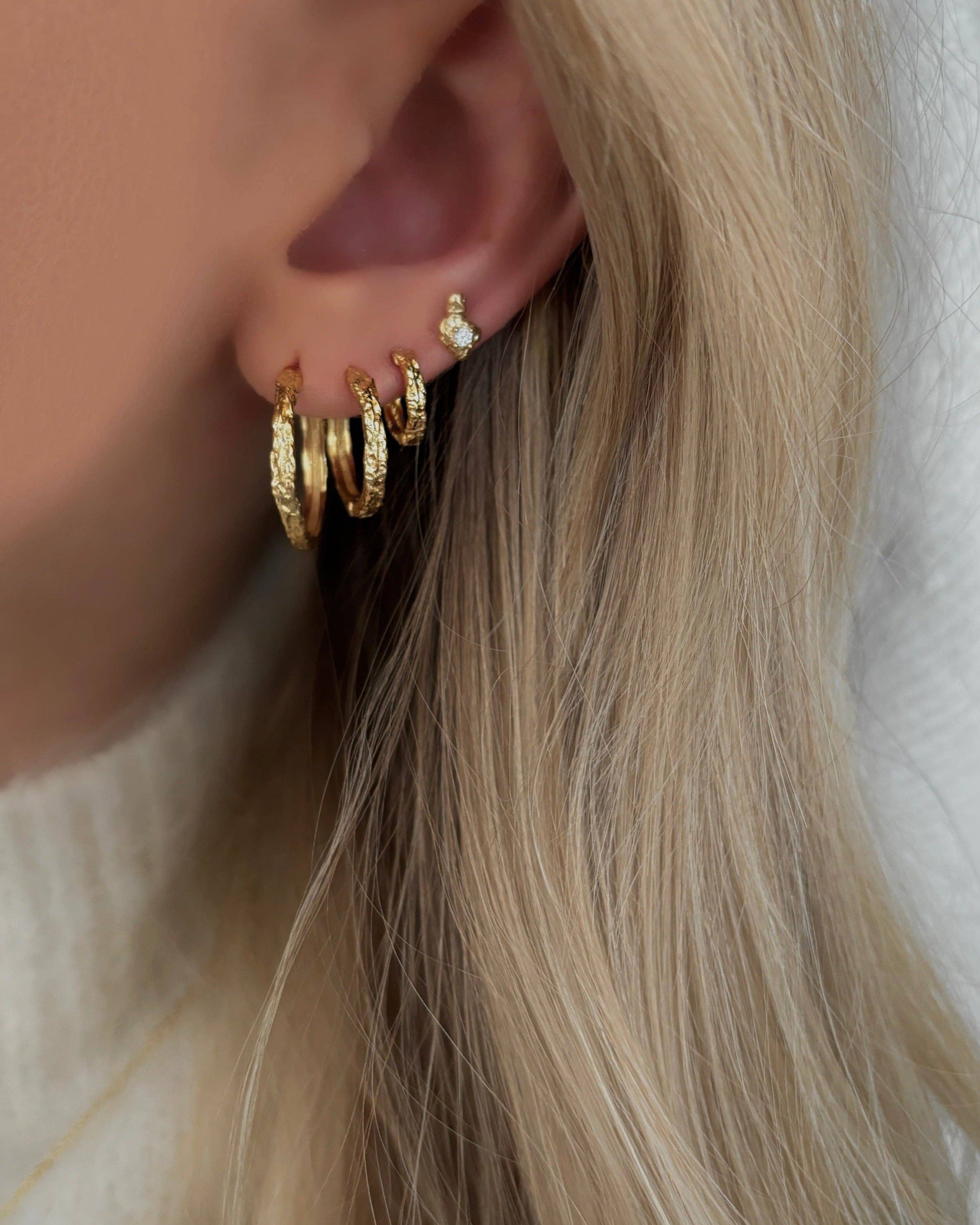 Azure Petite Studs - Gold Plated: 1 pair