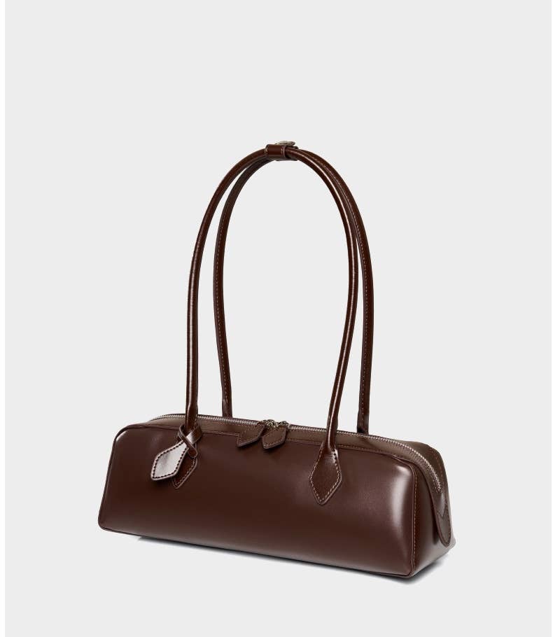 Sook - Valódi bőr baguette válltáska - Coffe