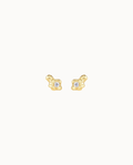 Azure Petite Studs - Gold Plated: 1 pair