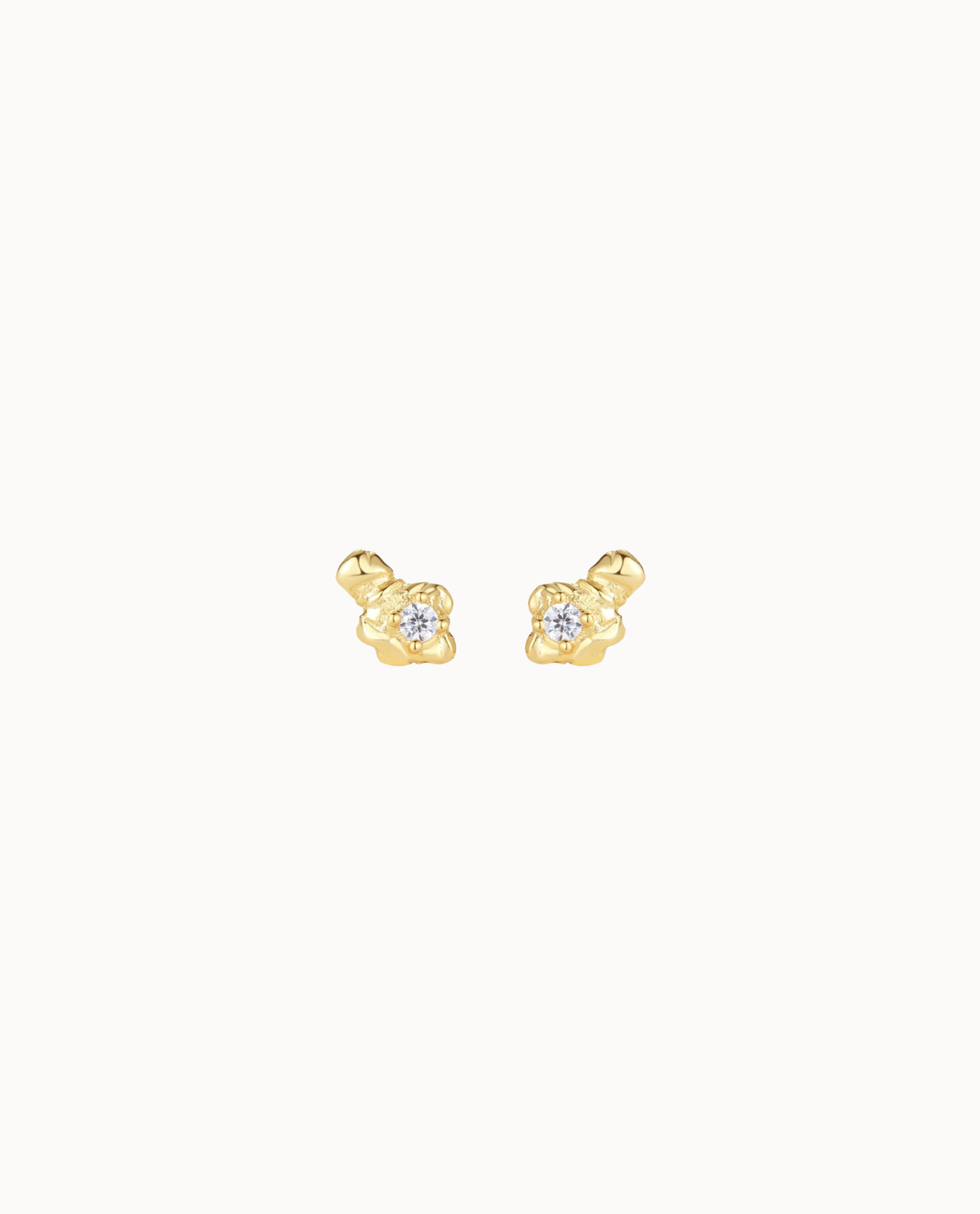 Azure Petite Studs - Gold Plated: 1 pair