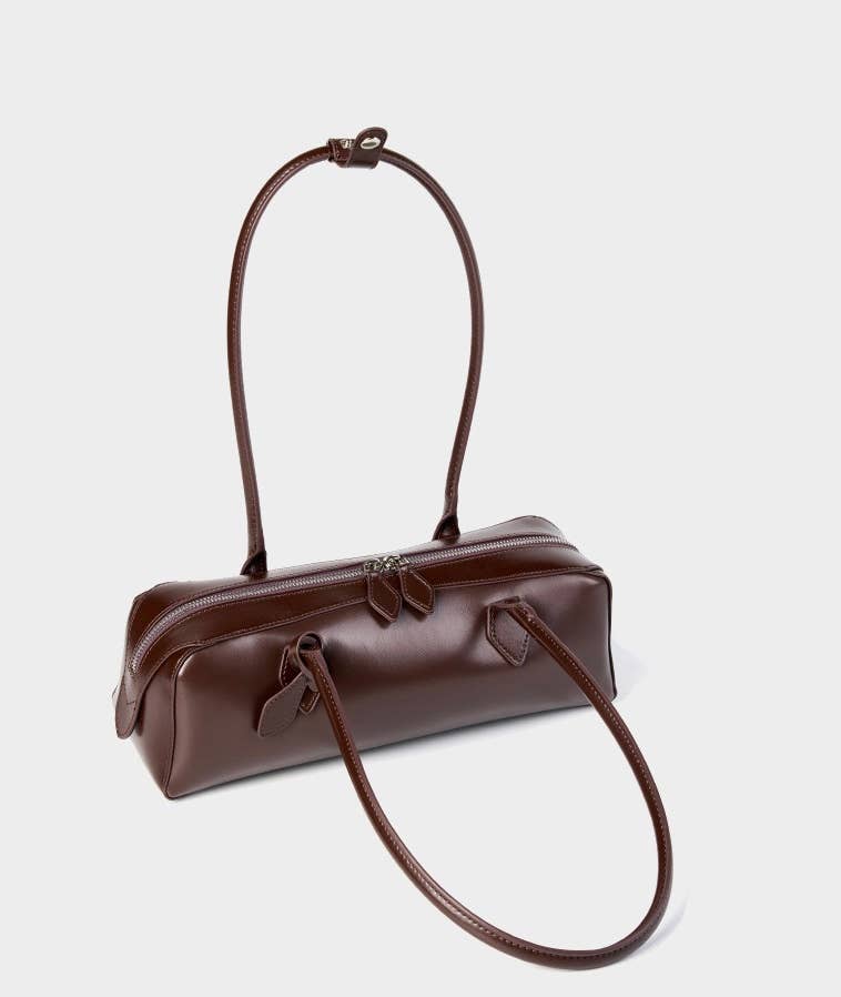 Sook - Valódi bőr baguette válltáska - Coffe