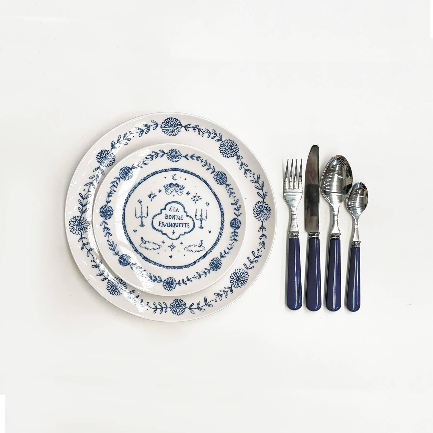 Set of 4 gourmet dessert plates D19cm