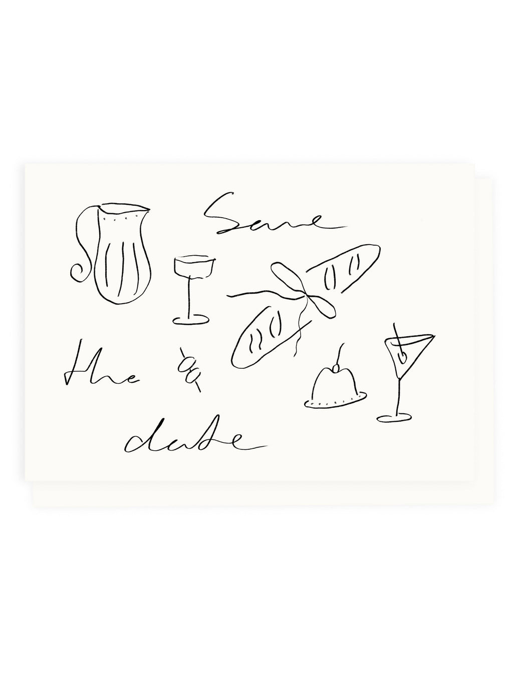 L'Atelier Samedi - Folded card 'Save the date' (Risograph)