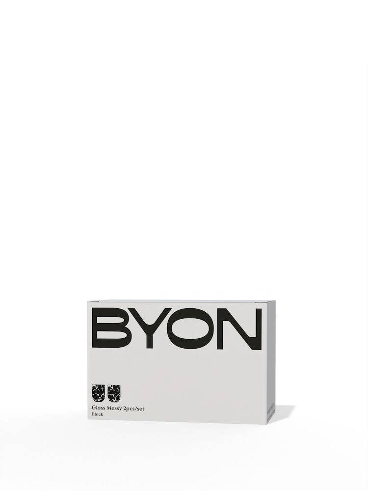 BYON Design Glass Messy 2Pcs/Set - Fekete