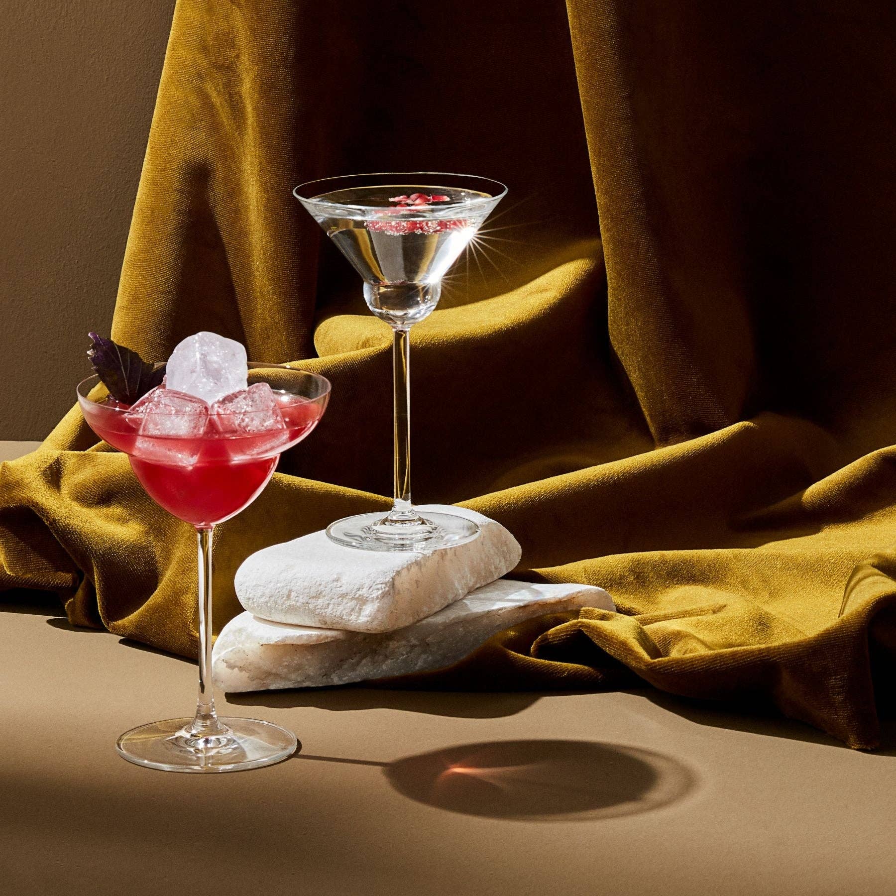 NUDE - Vintage – 2 darabos lekerekített martinis pohárszett