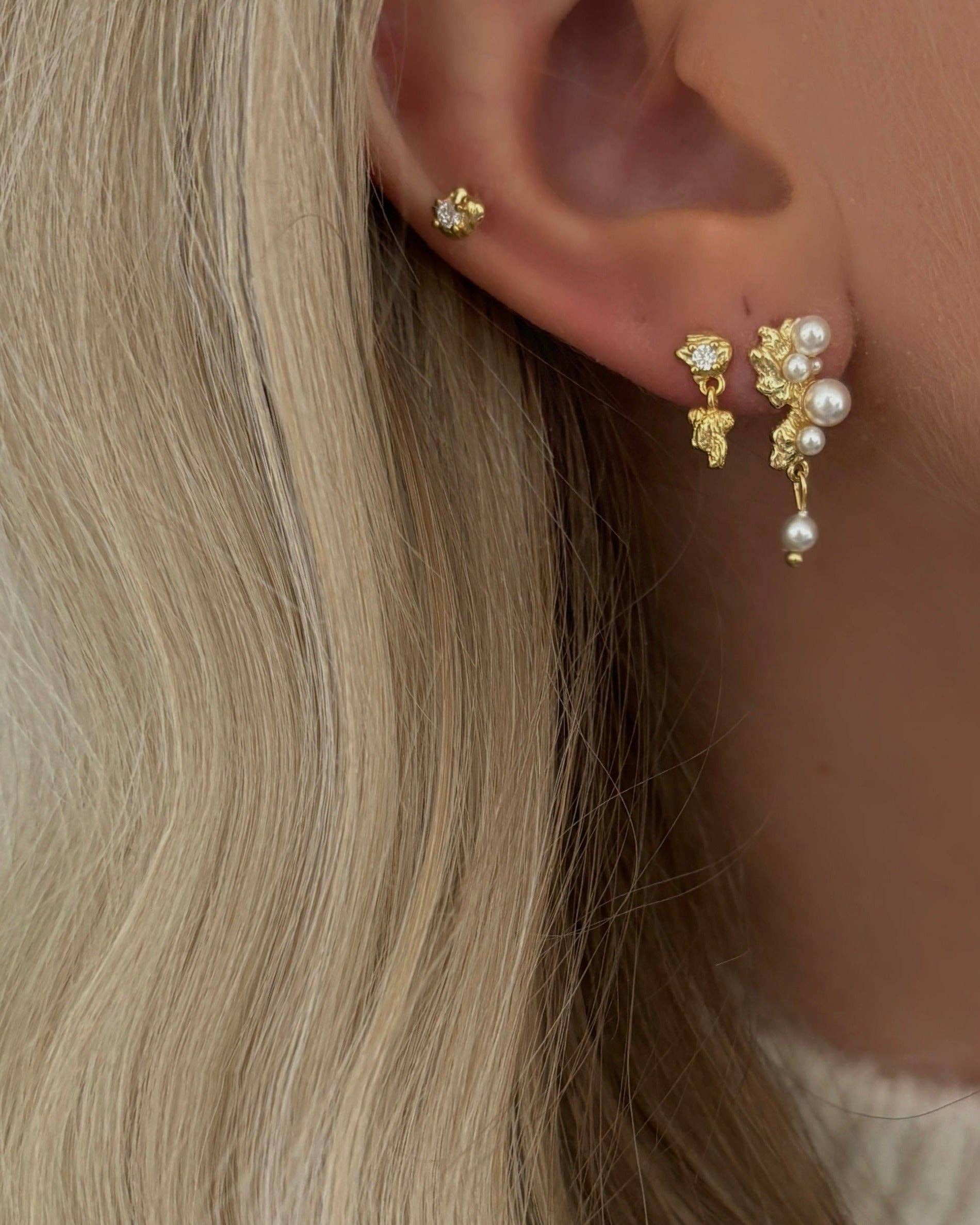 Adena Petite Studs - Gold Plated: 1 pair