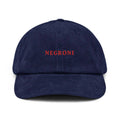 The Refined Spirit - Negroni - Hímzett kordbársony sapka - Oxford Navy