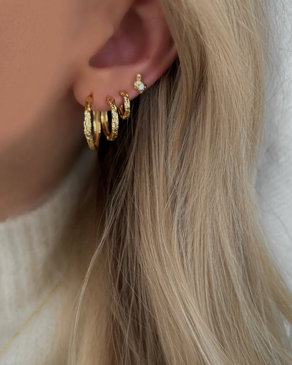 Elio Earrings XS - Gold Plated