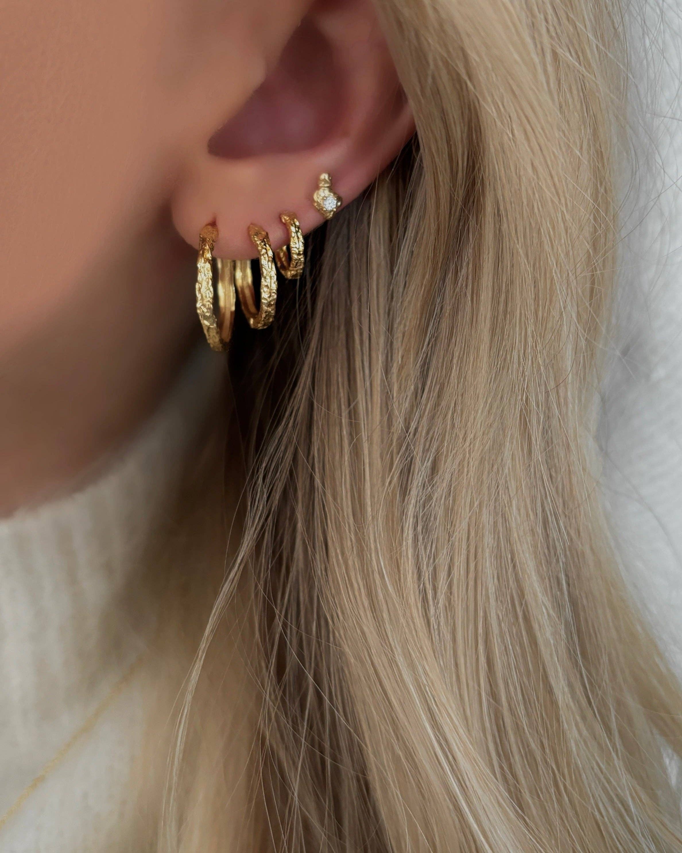 Elio Earrings XS - Gold Plated