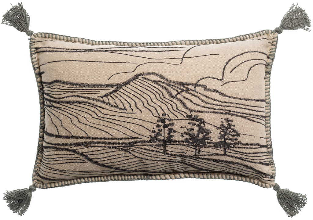 Maison Vivaraise - Dusko hímzett díszpárna – Kakukkfű szín