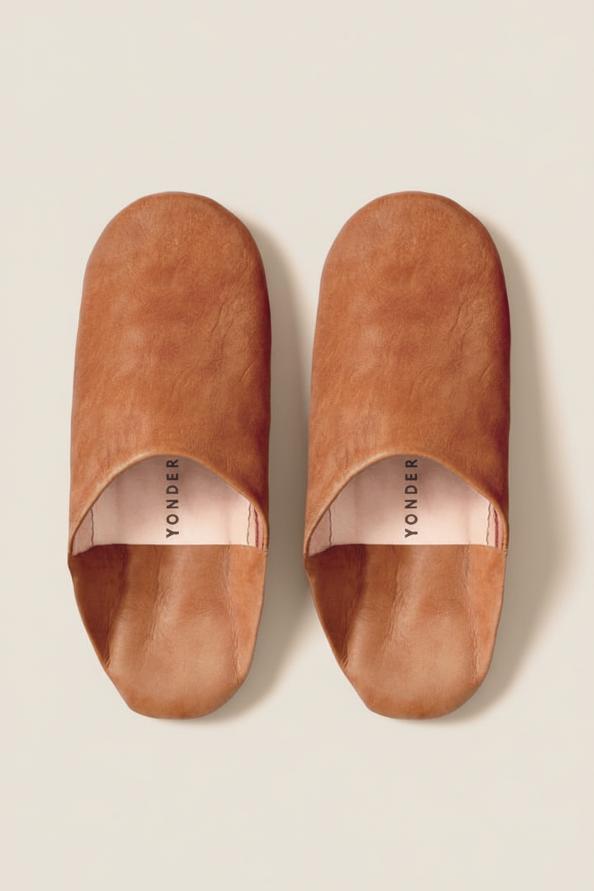 YONDER - Leather Babouche Toffee