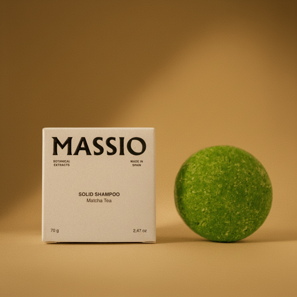 Massio Concept - Antioxidáns és méregtelenítő szilárd sampon - Matcha tea és jázmin