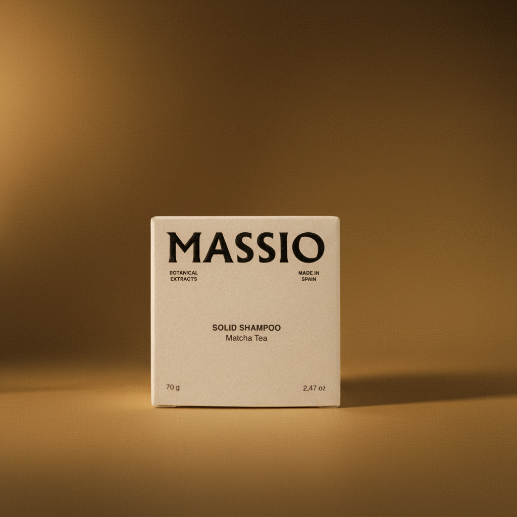 Massio Concept - Antioxidáns és méregtelenítő szilárd sampon - Matcha tea és jázmin