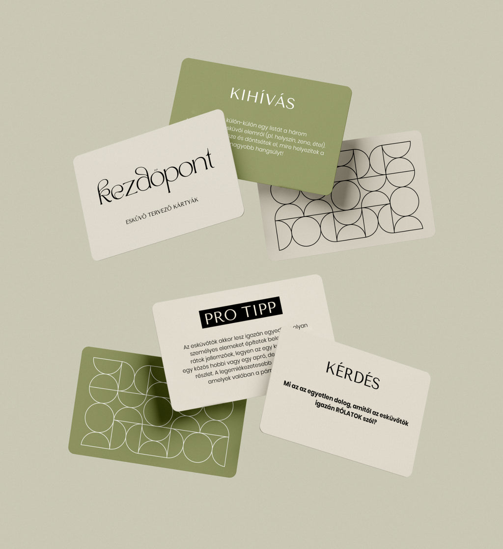 Kezdőpont - Esküvő tervező kártyák